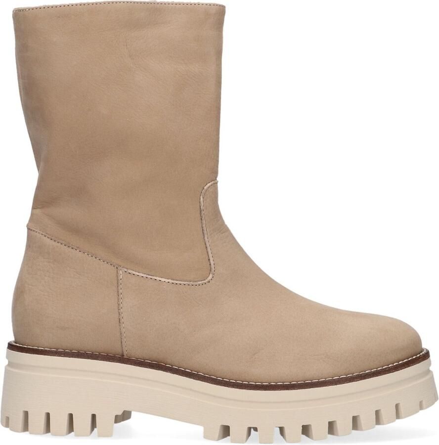 Notre-V 9030 Enkellaarsjes Enkelboots met rits Dames Beige