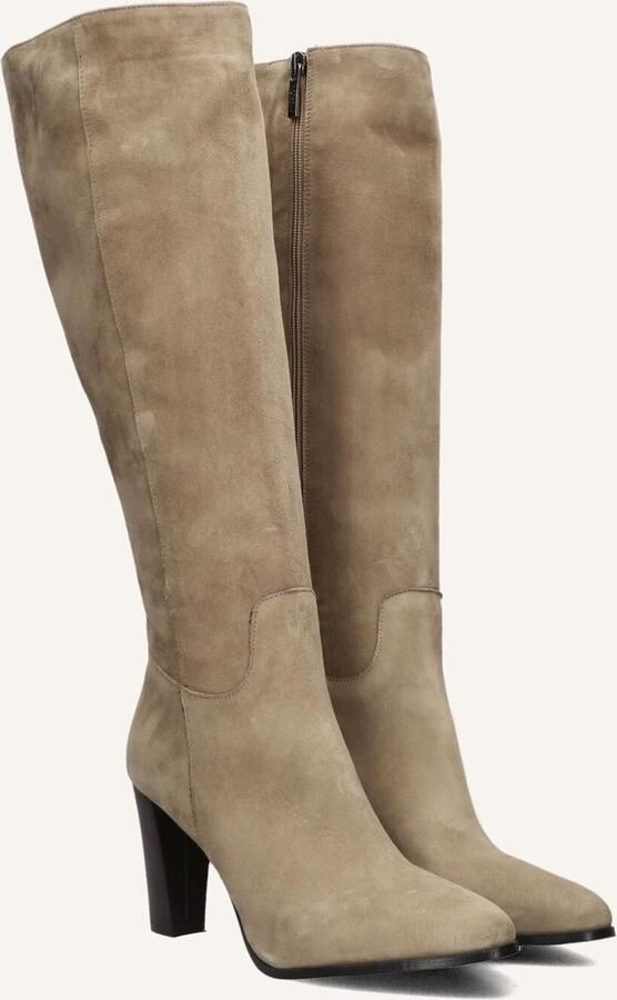 Notre-v Beige Leren Laarzen voor Herfst Winter