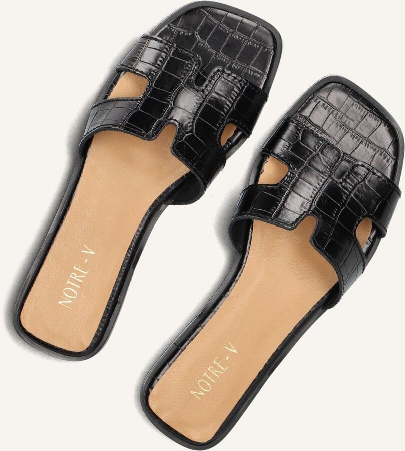 Notre-V As-16221 Slippers Dames Zwart - Foto 2