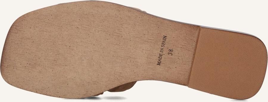 Notre-v Cognacleren slippers met vierkante neus - Foto 3