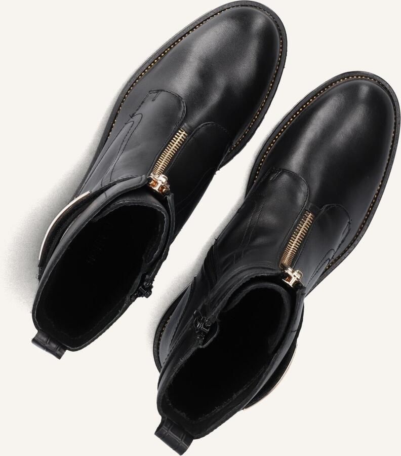 Notre-v Zwarte Leren Enkellaarzen voor Dames - Foto 2