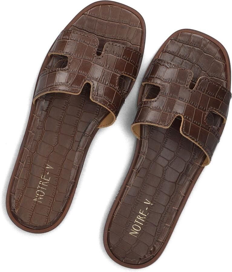 Notre-V Nv-1001 Slippers Dames Bruin - Foto 5