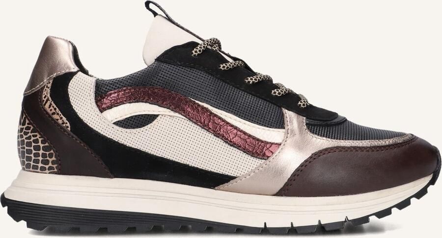 Notre-V Rylie-01 Sneakers Dames Leren Sneaker Bruin