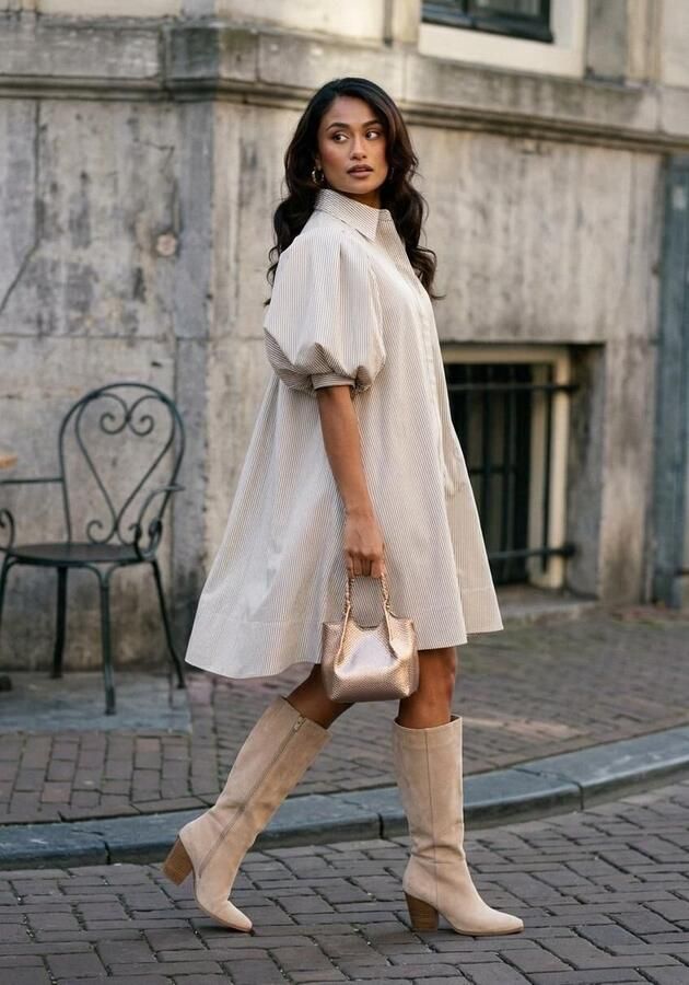 Notre-V Shn80672-02 Laarzen Suède Dames Beige - Foto 6