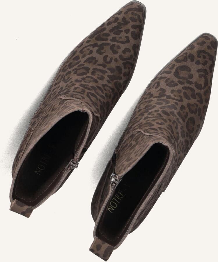 Notre-V Shn80672 Enkellaarsjes Enkelboots met rits Dames Bruin - Foto 2