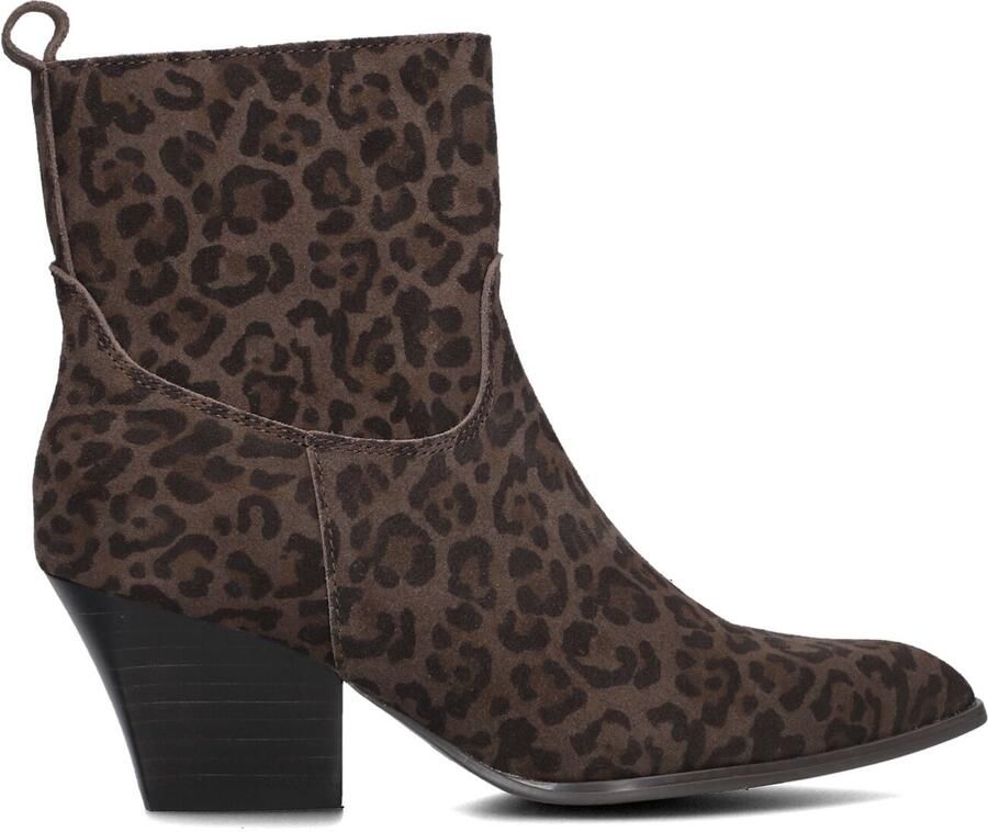 Notre-V Shn80672 Enkellaarsjes Enkelboots met rits Dames Bruin