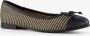 Nova dames ballerina s zwart goud - Thumbnail 2