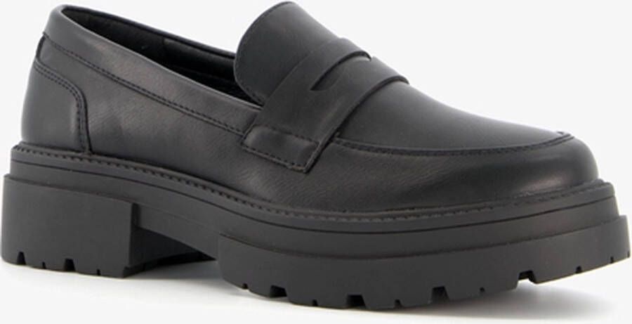 Nova dames loafers chunky zwart