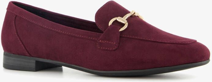 Nova dames loafers met gesp bordeauxrood