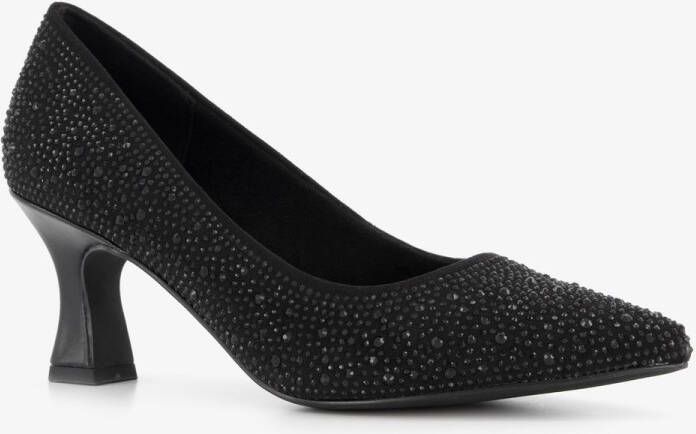 Nova dames pumps met glitters zwart