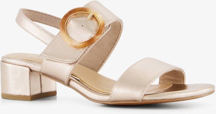Nova dames sandalen met hak metallic roze