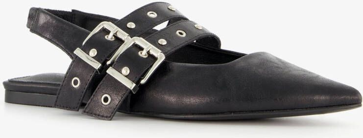 Nova dames slingbacks met gespen zwart
