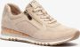 Nova dames sneakers met slangenprint beige Uitneembare zool - Thumbnail 1