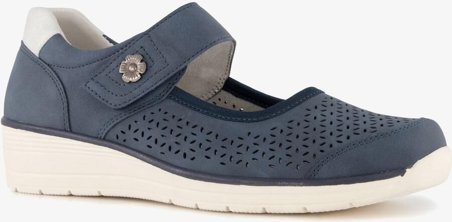 Nova dames ballerina's donkerblauw Uitneembare zool