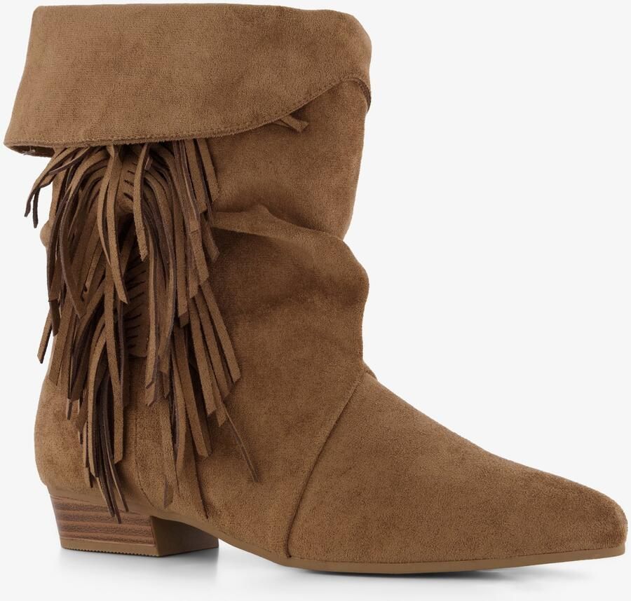 Nova dames boots met franjes bruin