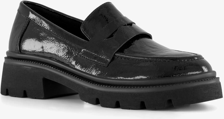 Nova dames lak loafers zwart