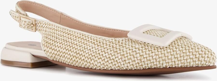 Nova dames raffia slingbacks beige