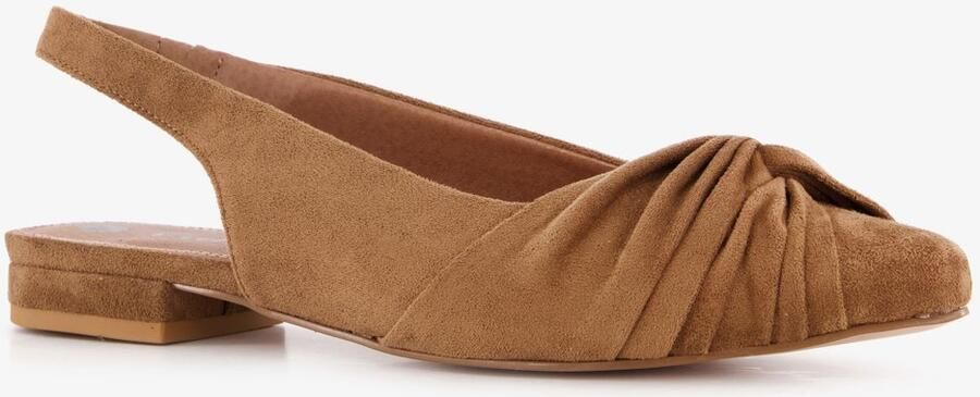 Nova dames slingbacks met knoop cognac