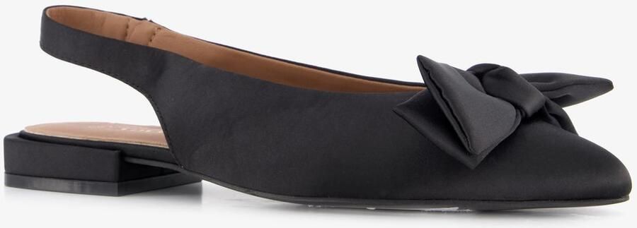 Nova dames slingbacks met strik zwart