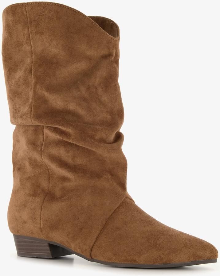 Nova dames slouchy laarzen cognac