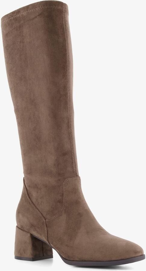 Nova hoge dames laarzen met hak taupe Beige