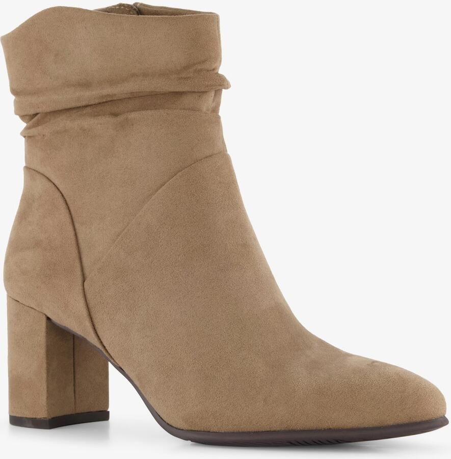 Nova Marco Tozzi dames enkellaarsjes met hak beige