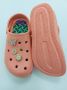 Novelido High Sole Oranje Dames Sabo Slippers Massage Sole met Patroon - Thumbnail 2