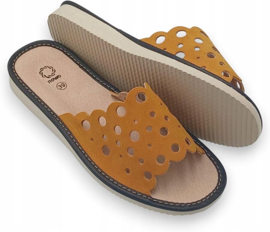 Nowo Dames Leren Pantoffels Lichtgewicht & Comfortabel