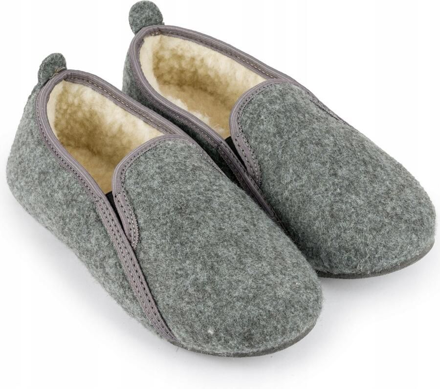 Nowo Dames pantoffels ballerina van vilt met schapenvacht voering