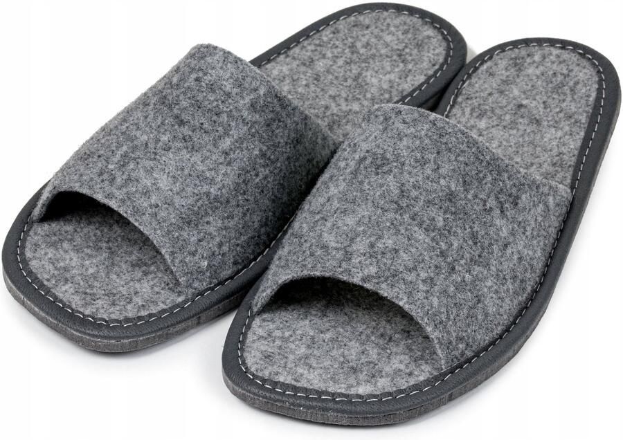 Nowo Dames Pantoffels Grijs Vilt Comfortabel & Licht