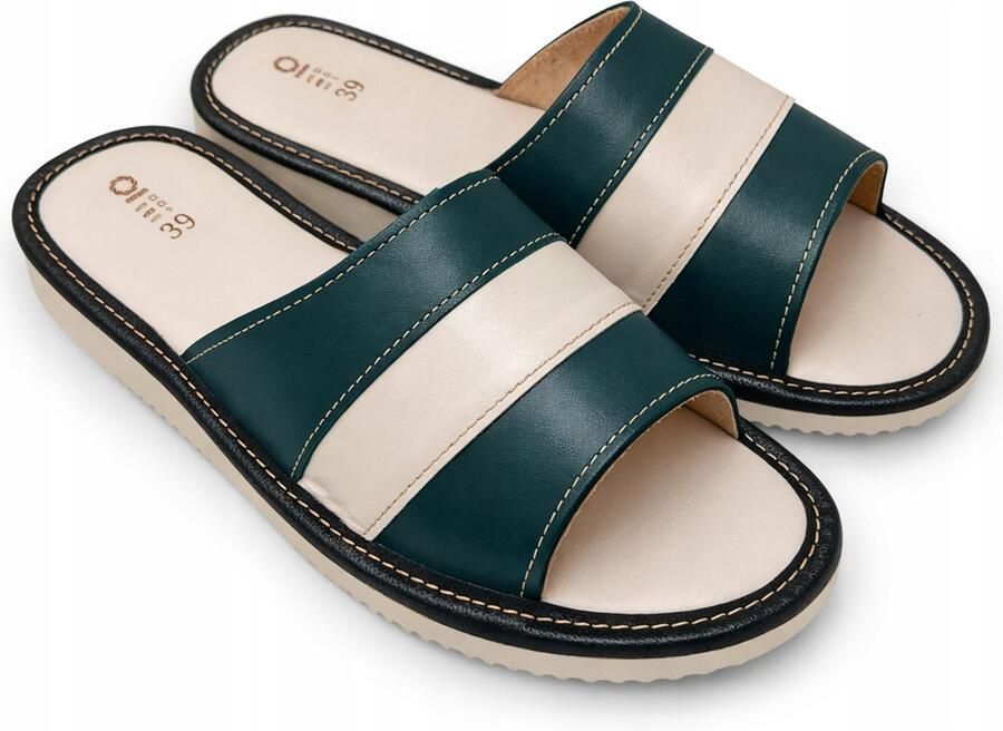 Nowo Dames Pantoffels Leer Comfortabele Huis Schoenen Zacht Voetbed