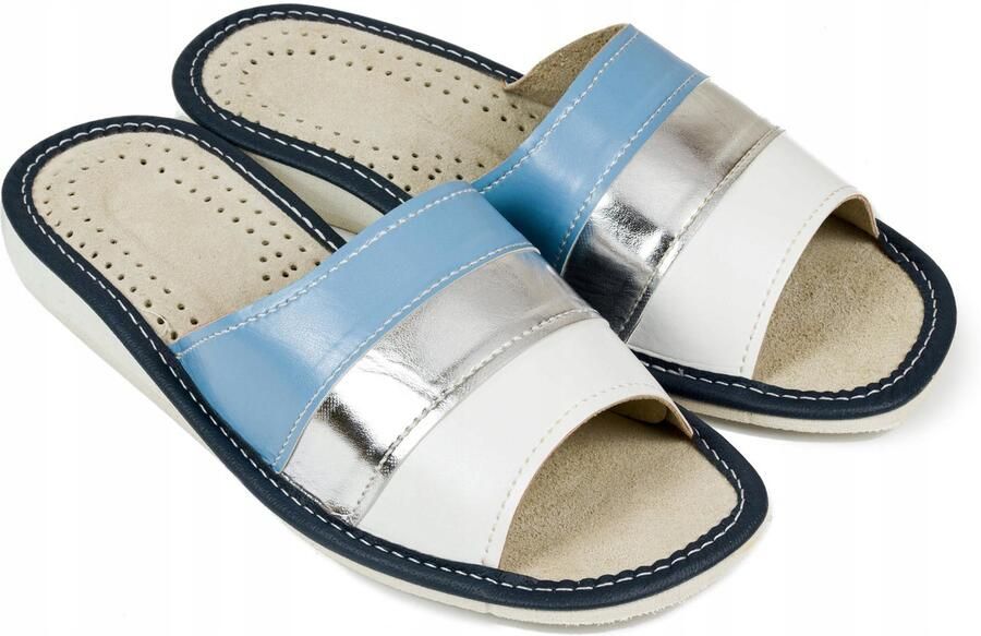 Nowo Dames Pantoffels Leer Perforatie Comfortabele Slippers