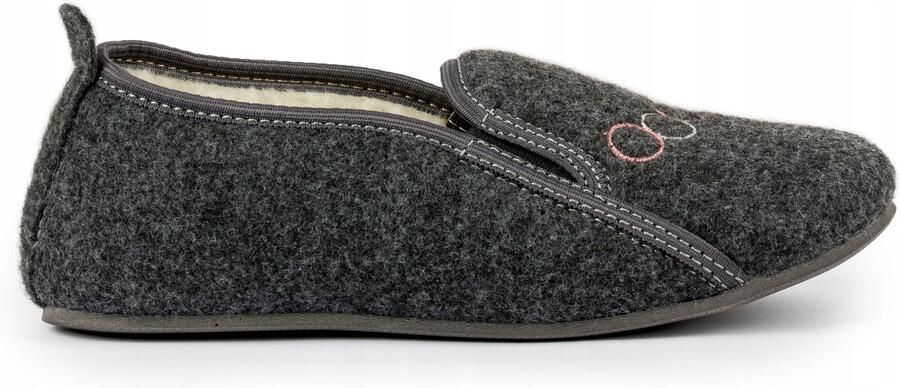 Nowo Dames pantoffels zwart vilt warm en comfortabel