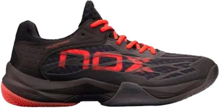 Nox AT10 Lux Heren Sportschoenen Padel Smashcourt Black Red