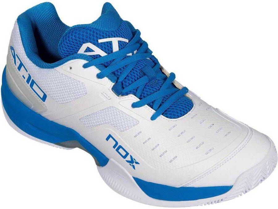Nox AT10 Lux Heren Sportschoenen Padel Smashcourt White Blue
