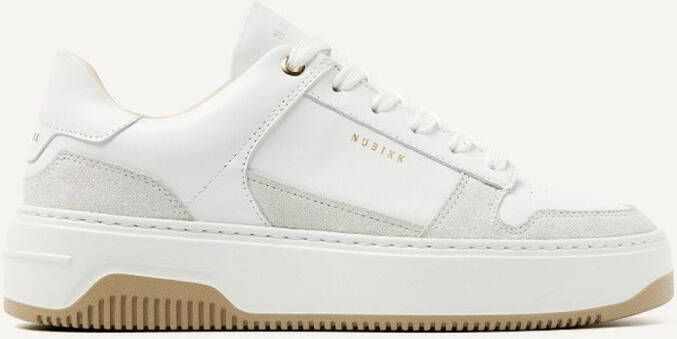 NUBIKK Lage Sneakers Basket Court Maat: 45 Materiaal: Nubuck Kleur: Wit