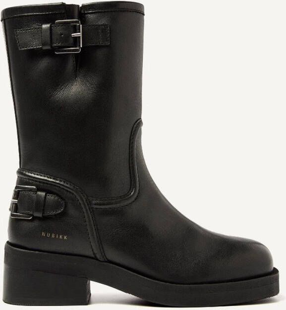 NUBIKK Biker Boots Dames Eve Leva Maat: 37 Materiaal: Leer Kleur: Zwart - Foto 2