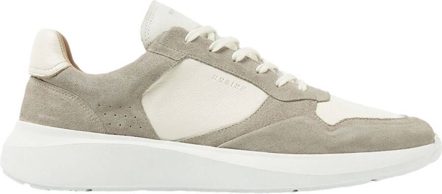 NUBIKK Lage Sneakers Heren Rock Road Wave Maat: 42 Materiaal: Leer Kleur: Beige