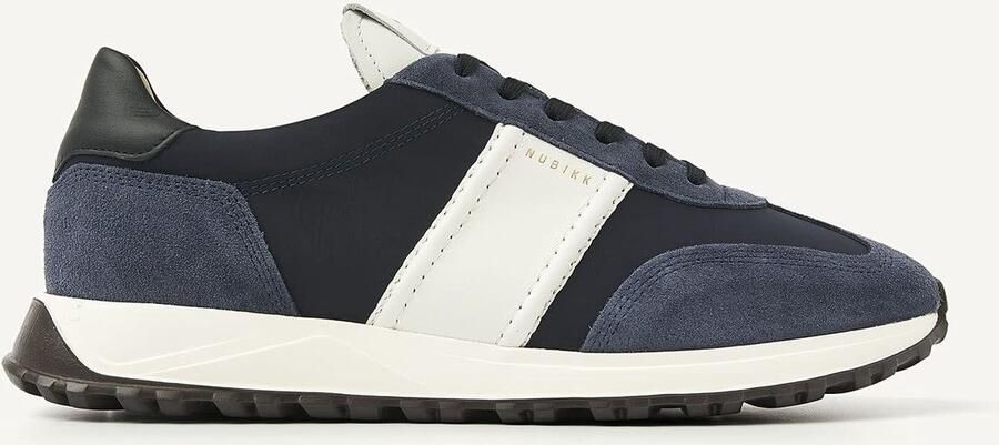 NUBIKK Lage Sneakers Heren Glen Hendrix Suède Blauw
