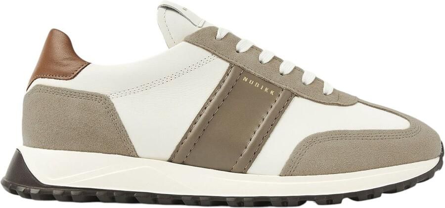 NUBIKK Lage Sneakers Heren Glen Hendrix Maat: 41 Materiaal: Leer Kleur: Beige