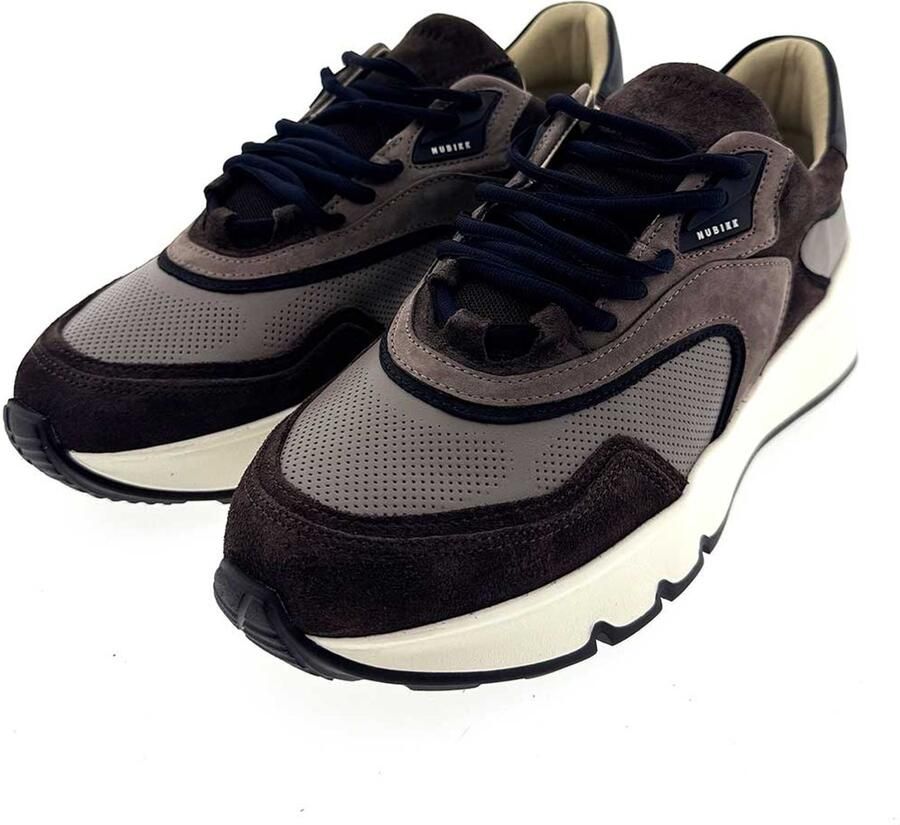 NUBIKK Lage Sneakers Heren Luca Noa Maat: 46 Materiaal: Suède Kleur: Bruin