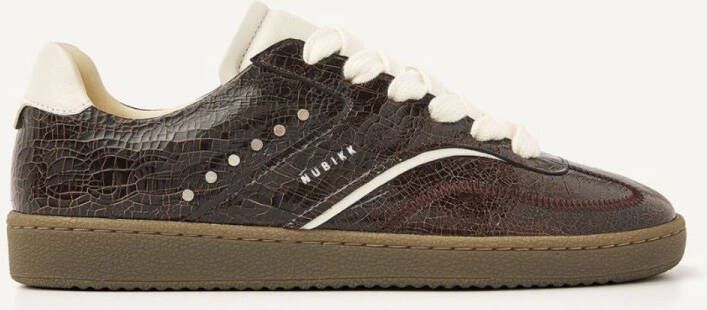 NUBIKK Lage Sneakers Dames Ray Owen Studs Maat: 41 Materiaal: Leer Kleur: Bruin