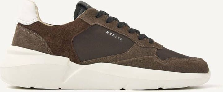 NUBIKK Lage Sneakers Heren Roque Road Wave Maat: 43 Materiaal: Suède Kleur: Bruin