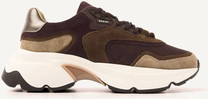 NUBIKK Lage Sneakers Dames Ross Noa Maat: 37 Materiaal: Suède Kleur: Bruin