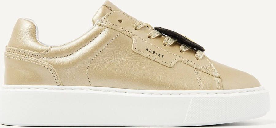 Nubikk leren sneakers goud metallic Meisjes Leer Effen 35