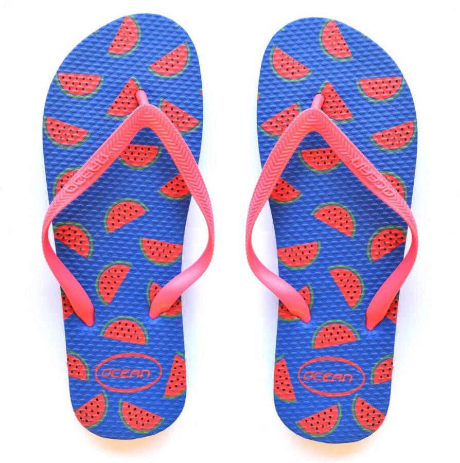 Ocean Watermeloen slippers blauw