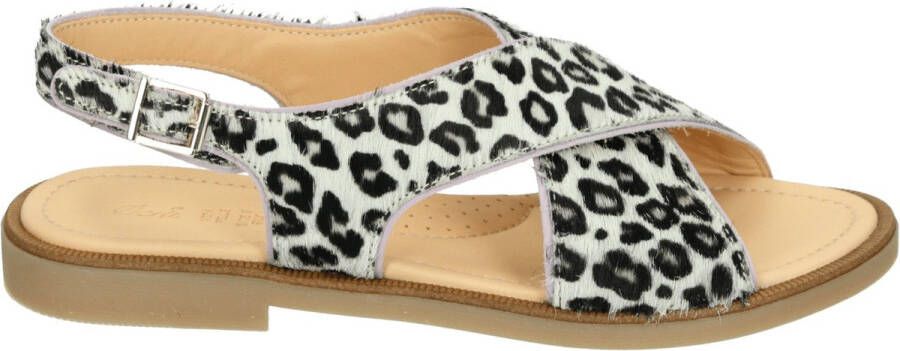 Ocra D447C~~~~~~~~~~~~~~~~~~~~~~~~~ Platte sandalenDames Sandalen Wit beige