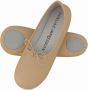 Odelia's Impression Leren balletschoen beige buffelleer Witte suède binnenzool Gespleten suède zool dansschoenen meisjes dansschoen ballerina - Thumbnail 4