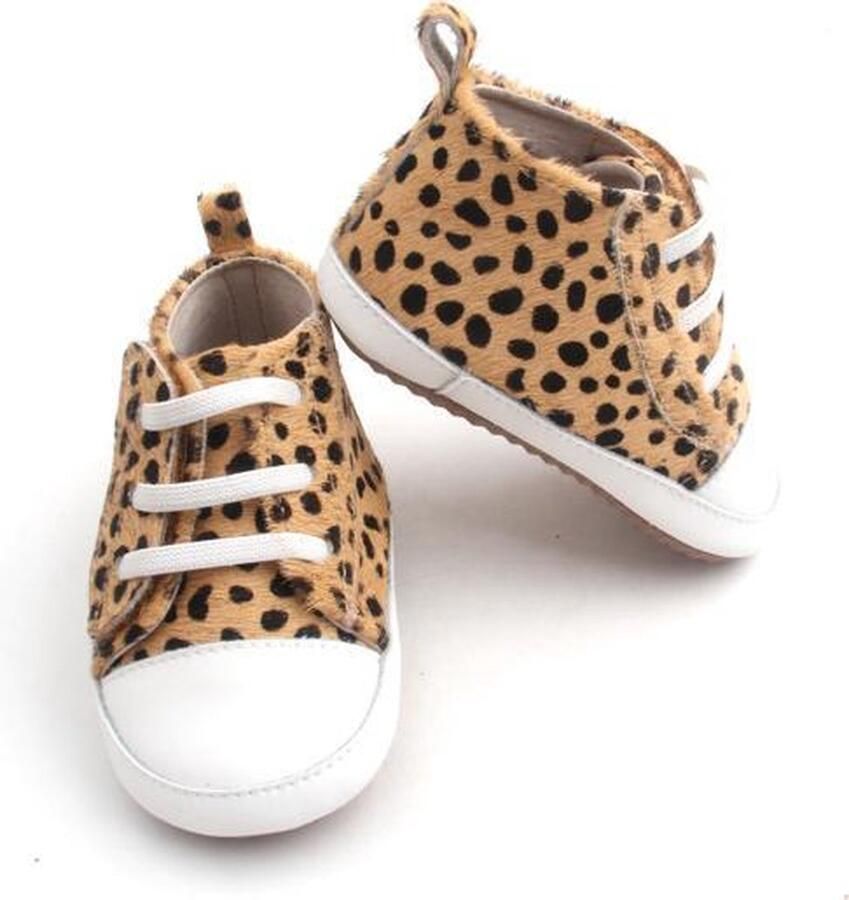 Oh Little Deer 100% leren baby sneakers cheetah bruin S