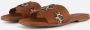 OH MY SANDALS Leopard Slippers goud Leer Dames - Thumbnail 1